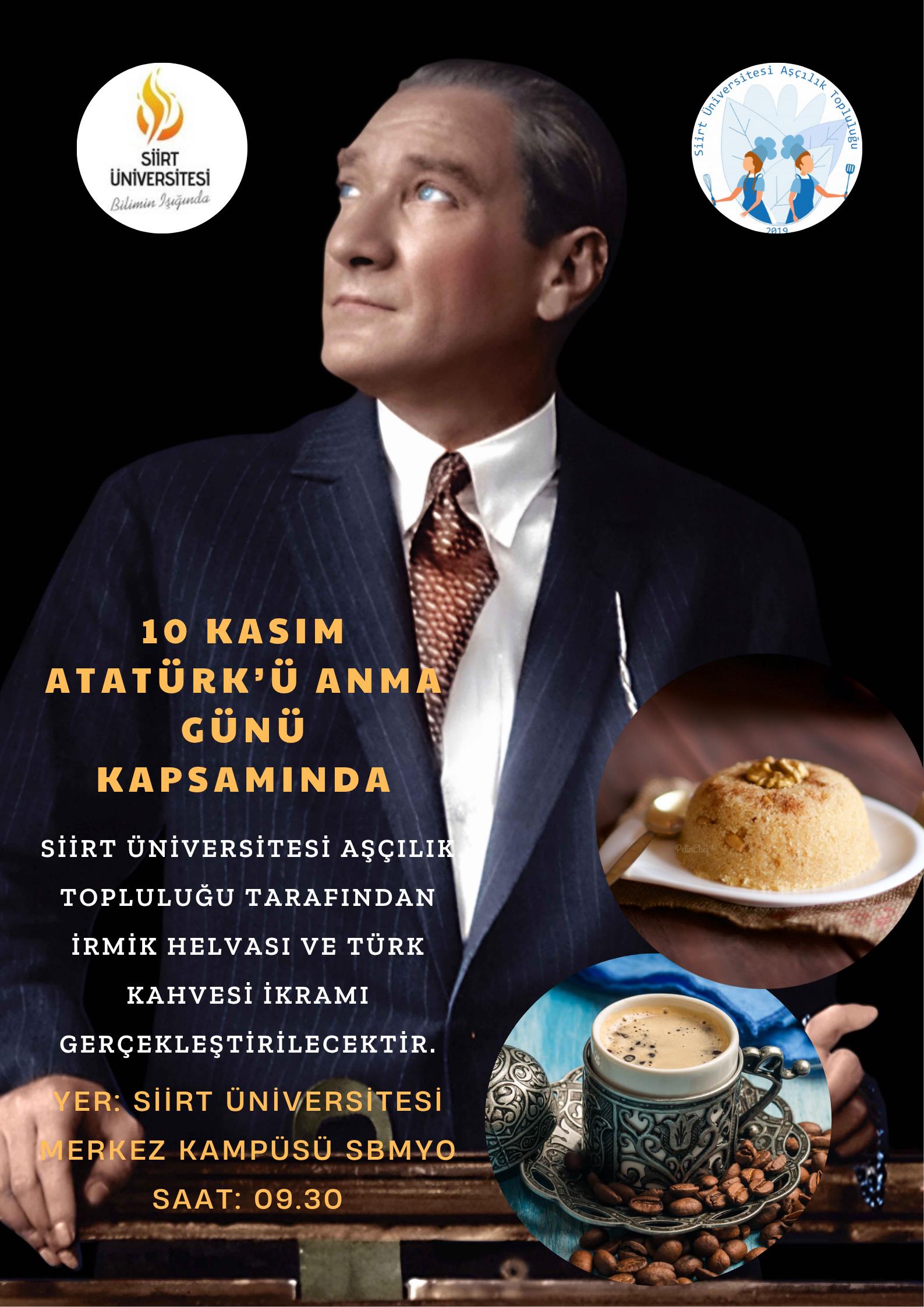 Aşçılık Topluluğunun 10 Kasım Atatürk ü Anma Günü Etkinliği